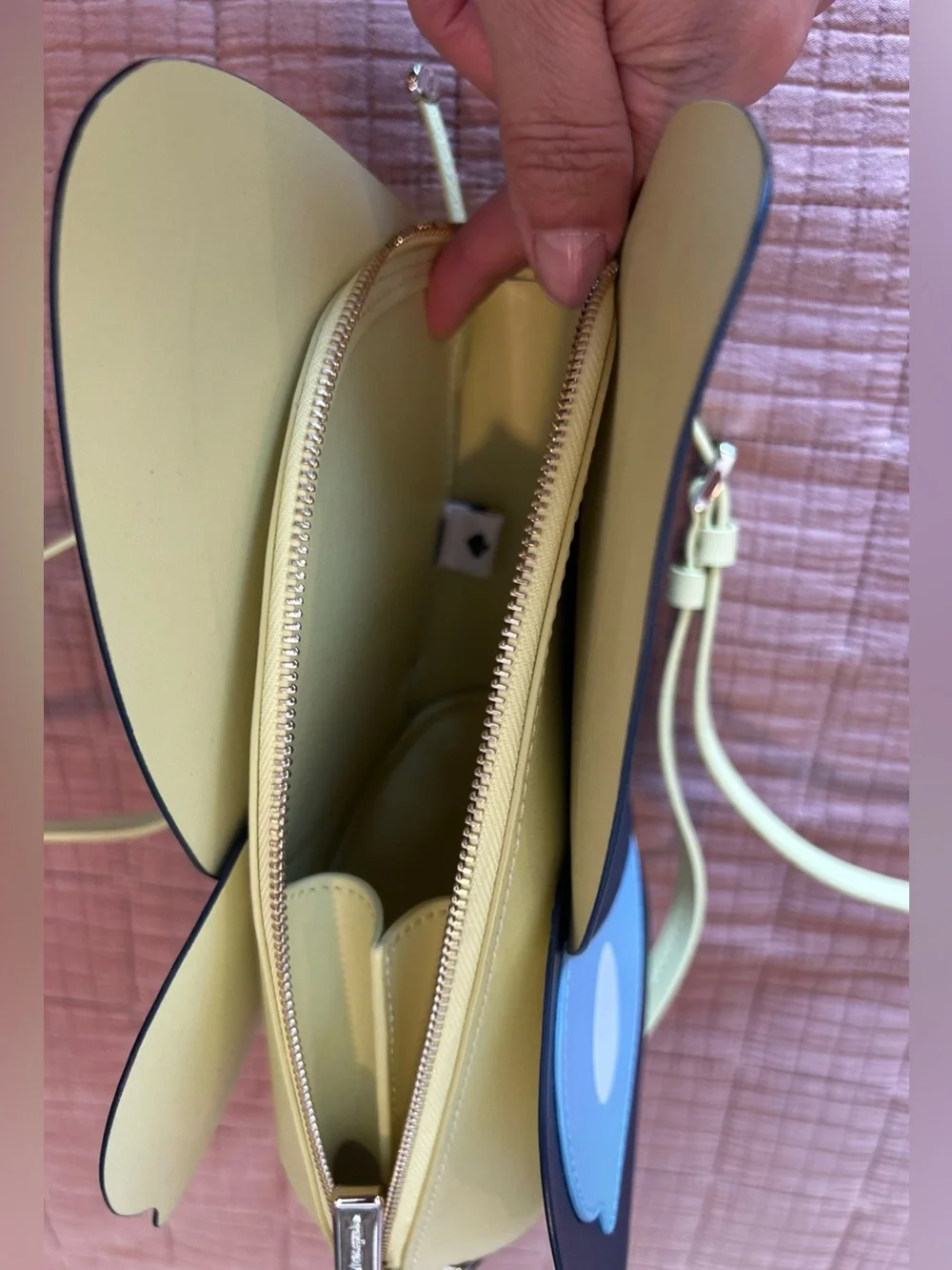KATE SPADE NEW YORK BONNIE BUTTERFLY CROSSBODY IN BLUE MULTI.